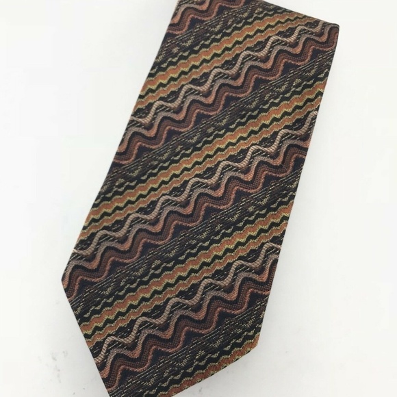 Missoni Cravatte Necktie Multi Color Geometric Tie - Picture 1 of 2